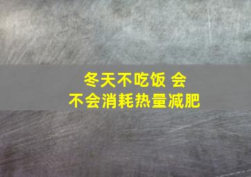 冬天不吃饭 会不会消耗热量减肥